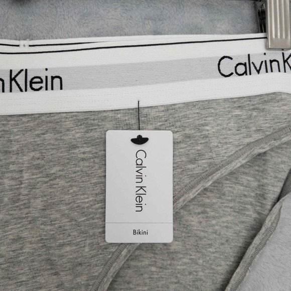 CALVIN KLEIN Women's Modern Cotton Bikini Bottom Size XL NWT Grey Heather - 0160 - Picture 4 of 9